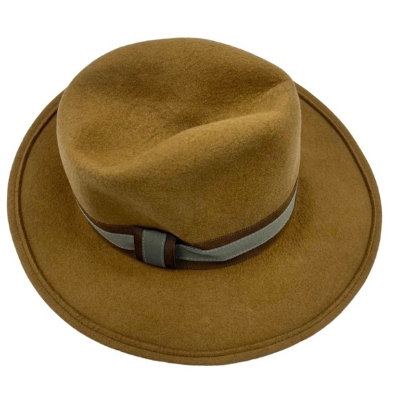 HAT ATTACK Tan Wool Fedora Hat main image 6